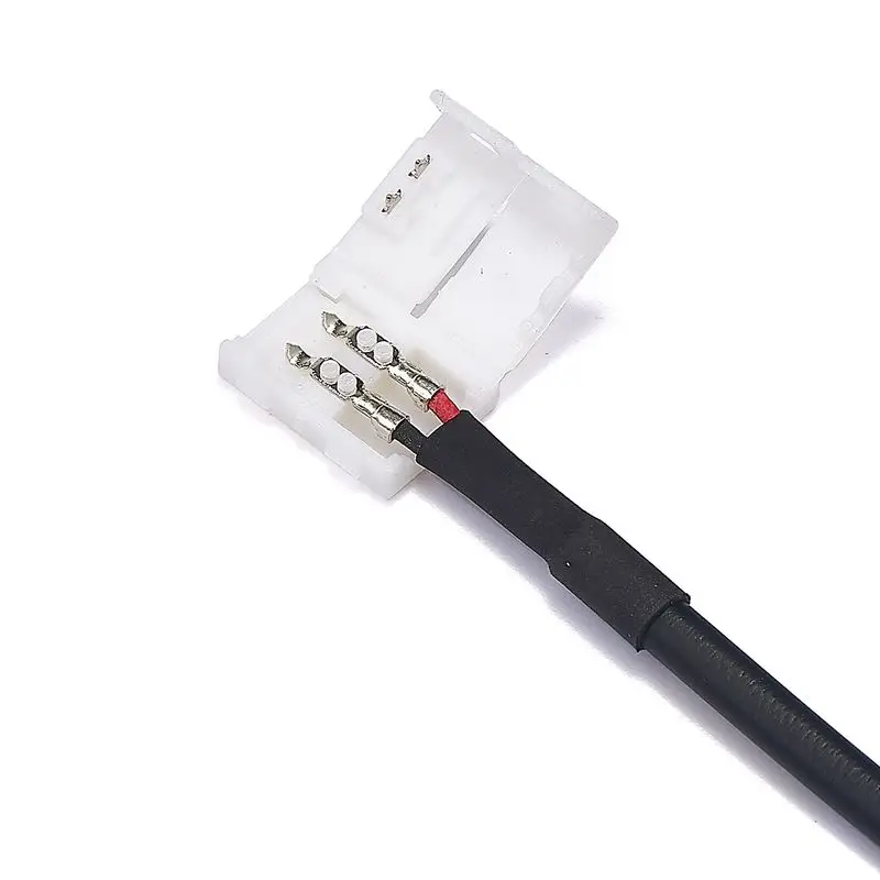 8mm 10mm 2 Pin Female 5.5*2.1mm DC 12V Jack Connector Cable Wires Adapters For SMD 3528 2835 Single Color LED Strip