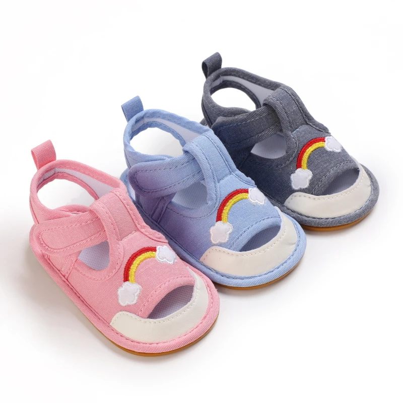 

2021 Fashion Baby Boys Girls Sandals Childrens Rainbow Sandals Summer Toddler Infant Shoes Kids Outdoor Beach Shoes