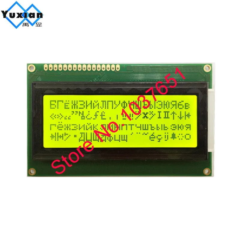 Russian Cyrillic 20x4  2004 Lcd Display Module Blue Green  Good Quality