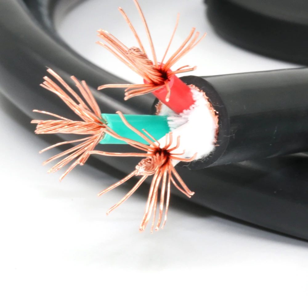 Monosaudio P901 cable de alimentación EUR de cobre de alta apagado múltiple, cable de alimentación de CA estándar Schuko de cobre puro cables de alimentación europeos