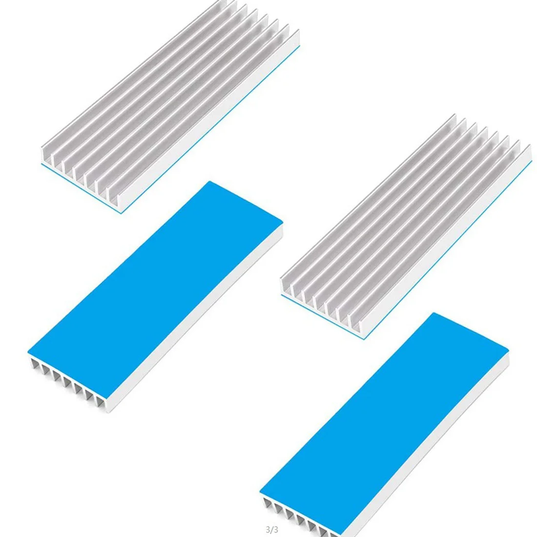 XT-XINTE 70*22*6mm Aluminum Alloy Heatsink Cooler Heat Sink Thermal Conductive Adhesive for NVME NGFF M.2 2280 PCI-E SSD
