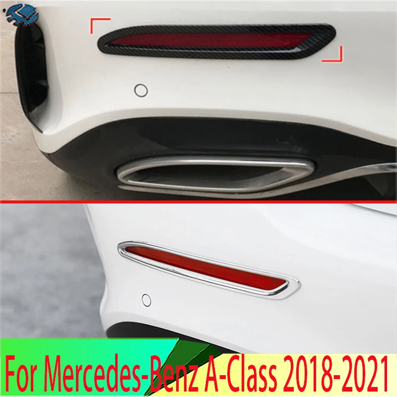 For Mercedes-Benz A-Class A180 A200 A250(V177) 2018-2021 2019 ABS Rear Fog Light Lamp Cover Trim Bezel Frame Styling Garnish