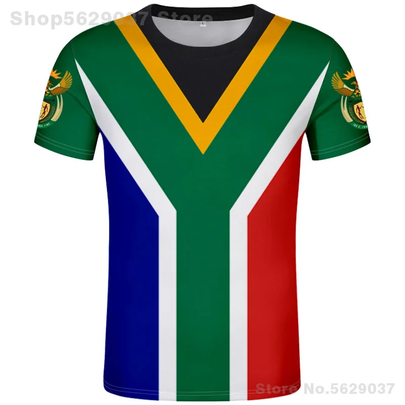 South Africa T Shirt Diy Free Custom Name Number Zaf T-Shirt Nation Flag Za Afrikaans Dutch Country College Print Photo Clothing