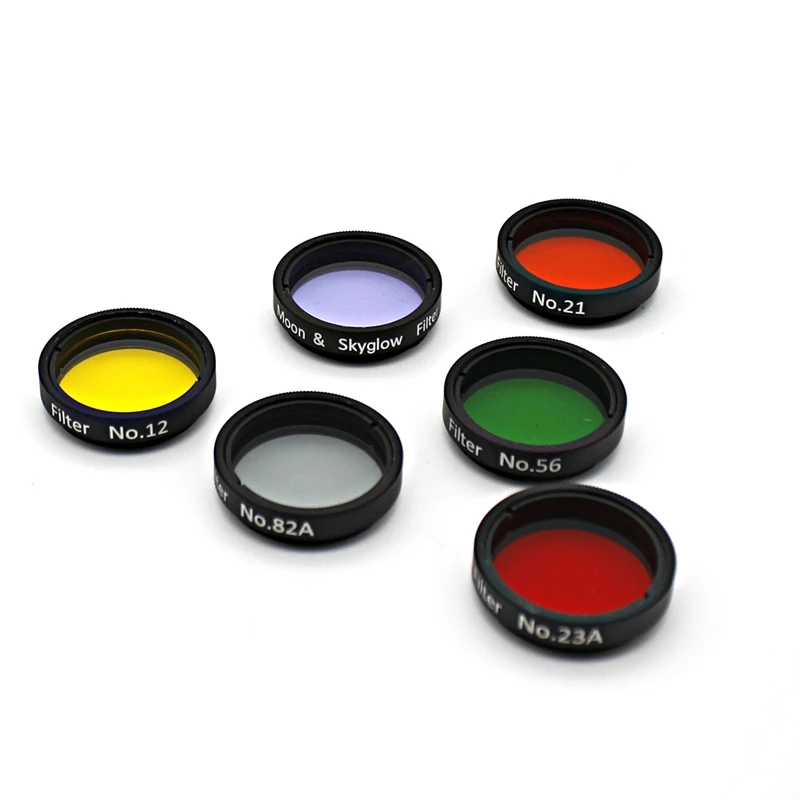 1,25 zoll Farbe Astro Filter Set (6 Stück) für Astronomische Teleskope Augenlinse Planeten Nebula Filter SkyGlow