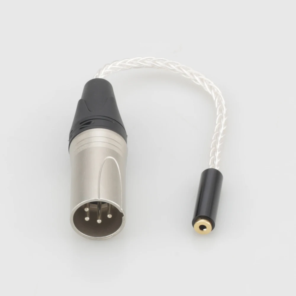 Nowy 4-pin XLR zrównoważony mężczyzna do 2.5mm Trrs kobiet kabel zbalansowany przejściówka Audio do słuchawek nausznych dla Astell i kern Layla