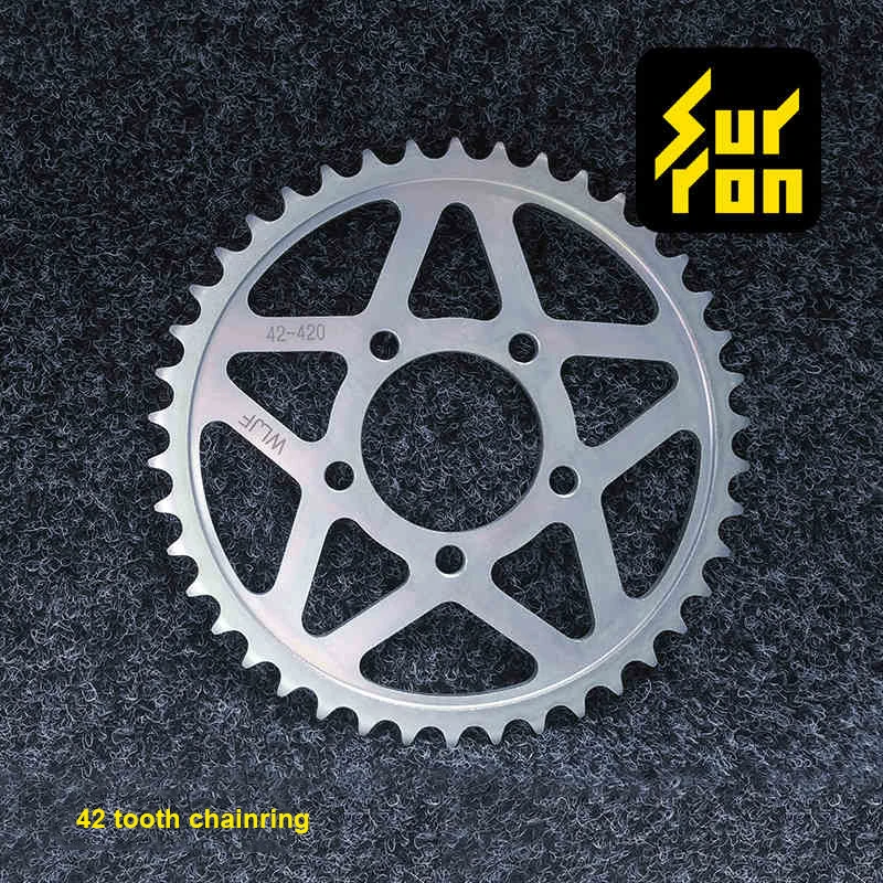 SUR-RON LIGHT BEE  x  special tooth plate 42 tooth large sprocket wheel + matching oil seal chain set