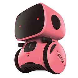 2022 New Toy Pink Robot Intelligent Robot Toy Dance Sing Repeating Recorder Touch Control Voice Control Gift Toy for Kids Age3+