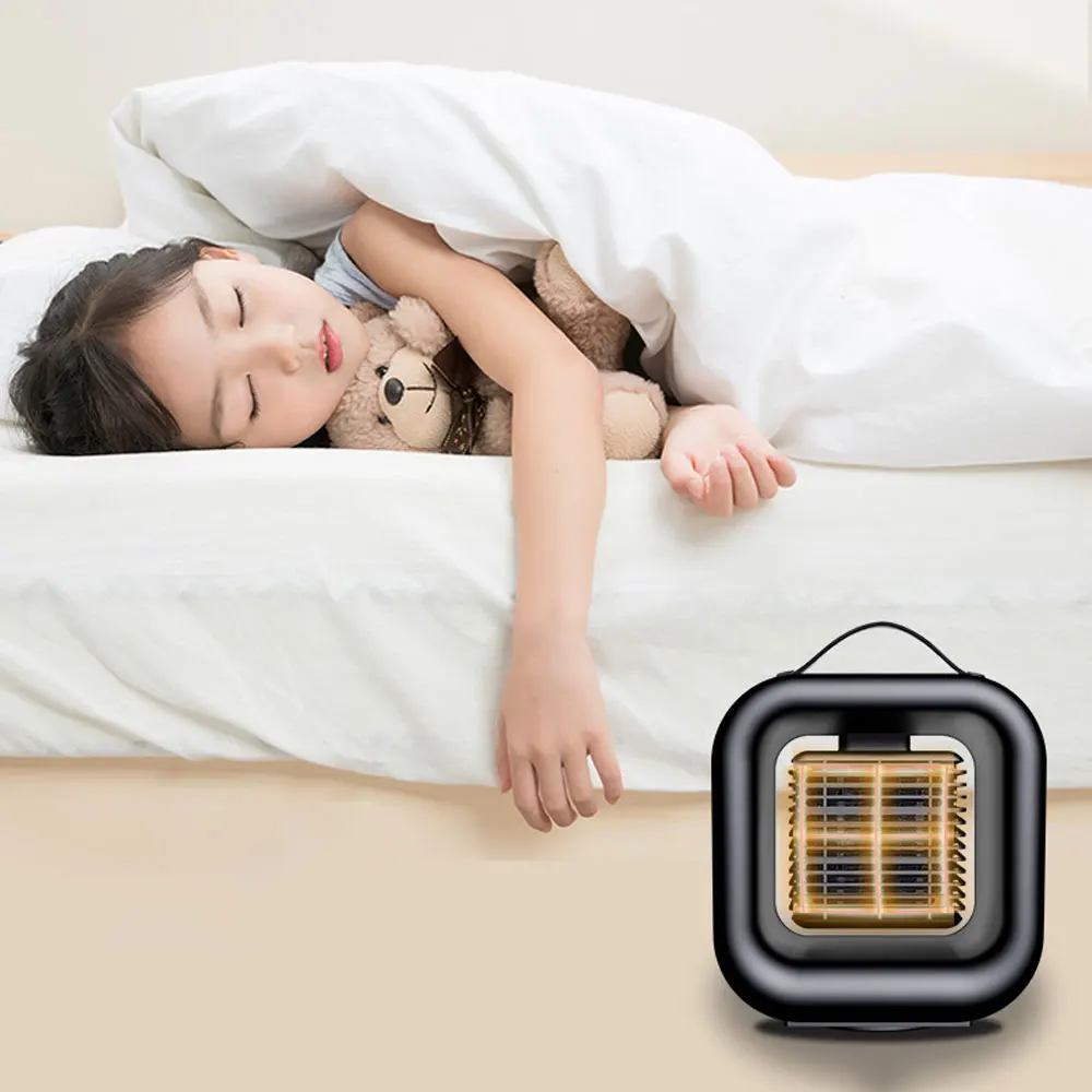 غرفة نوم كتم سخانات صغيرة سطح المكتب سخان كهربائي المنزلية السيراميك الحرارة معدات التدفئة والتبريد الصغيرة