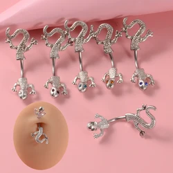 1Pc Surgical Steel Lizard Navel Piercing Belly Piercing Ombligo Belly Button Rings Nombril Navel Rings Earrings Body Jewelry