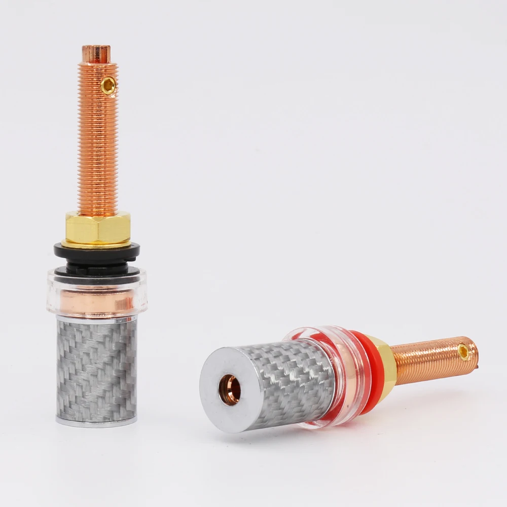 Cabo amp ligação terminal de alto-falante 4 unidades, plugue de tubo de áudio, plug terminal de alto-falante