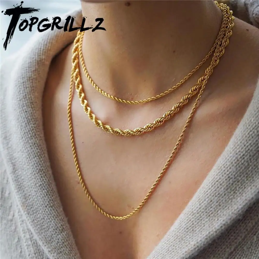 TOPGRILLZ Hip Hop Rapper's Chain 3mm/5mm/7mm 18