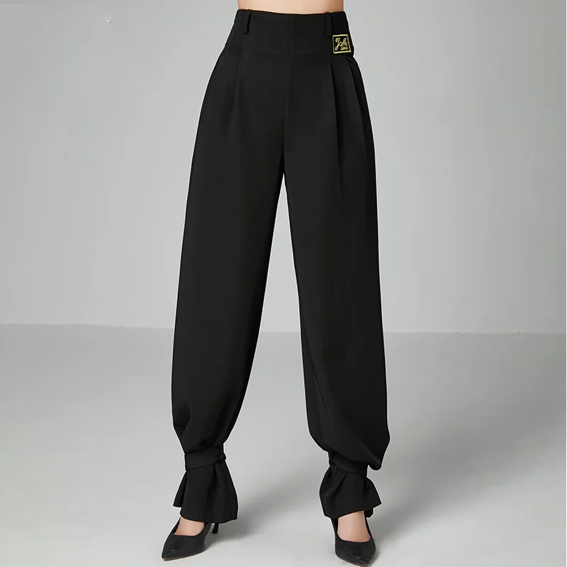 Latin  Dance Pants New Square  Dance Ballroom Dance Practice  Clothes Fashion Beam  Feet  Women Long  Trousers