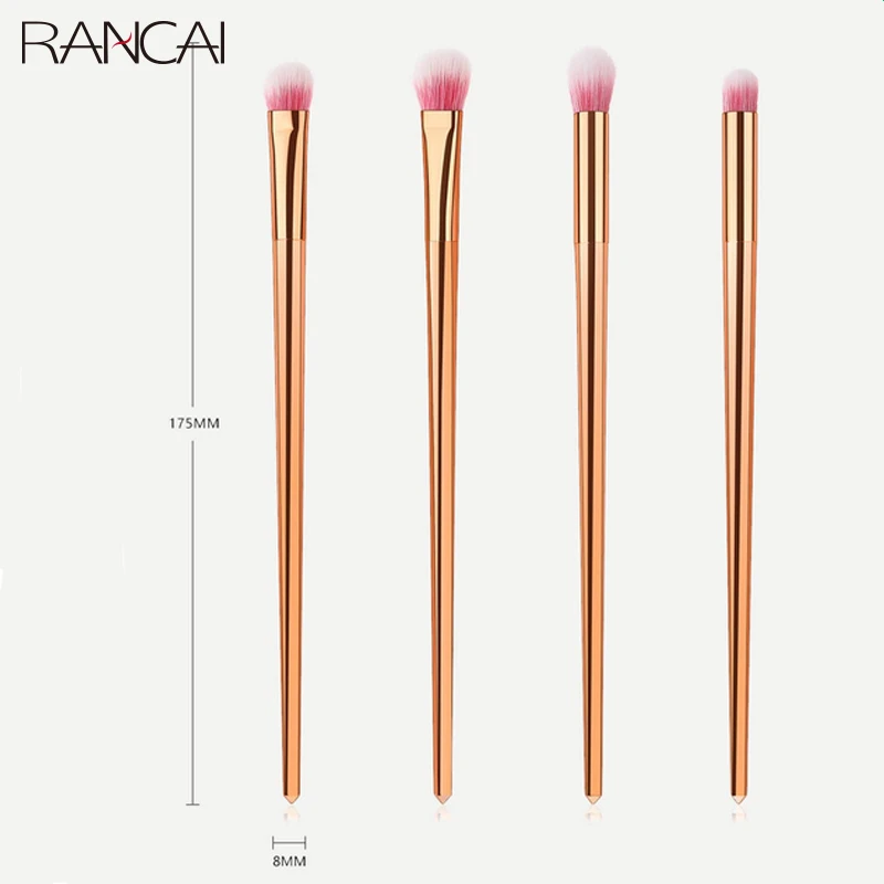 RANCAI 4 stücke Diamant Griff Lidschatten Contour Blending Concealer Make-Up Kosmetik Pinsel Werkzeug