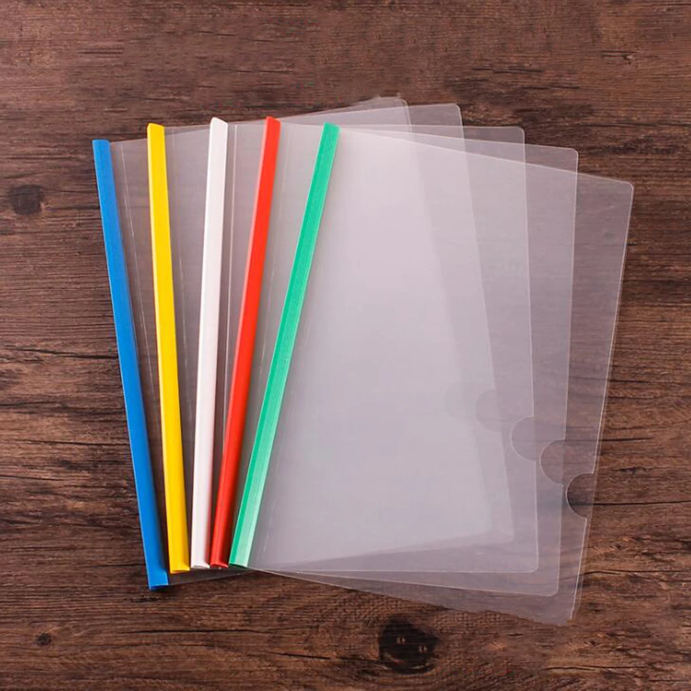 Transparante Map Bestandsmap 4 Geladen Rod Clamp A4 Transparante Staaf Klem Insert Bestandsmap Boek Rapport