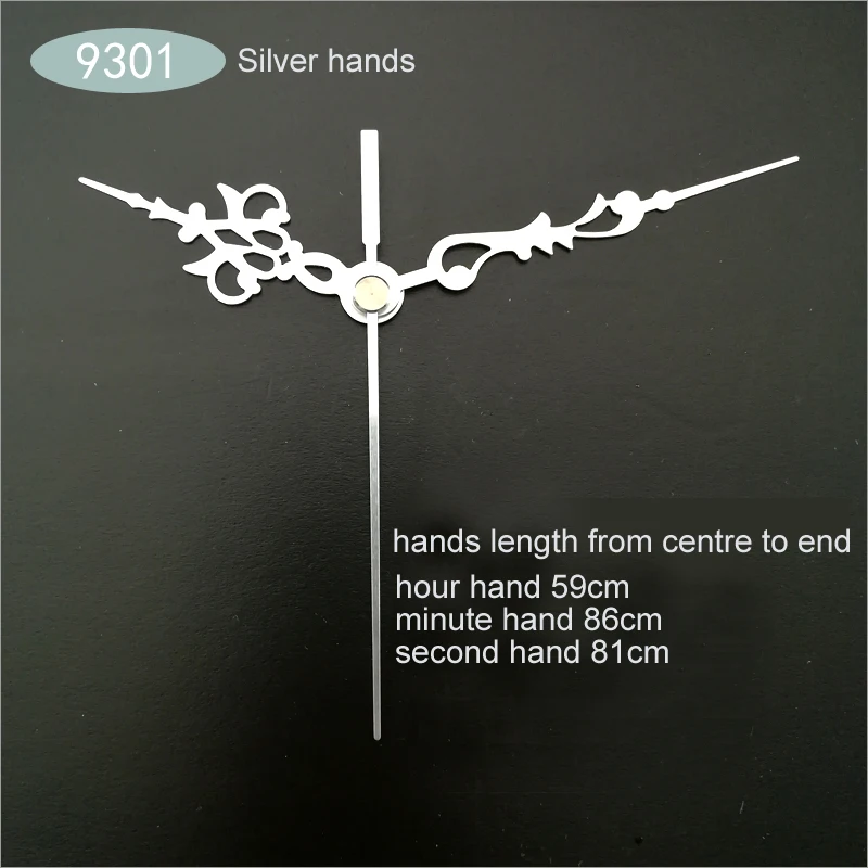S Shaft Silver Hands 9301# (Just Hands) DIY Hands Metal Aluminum Material Quartz Clock Accessory High Quality DIY Clock Kits