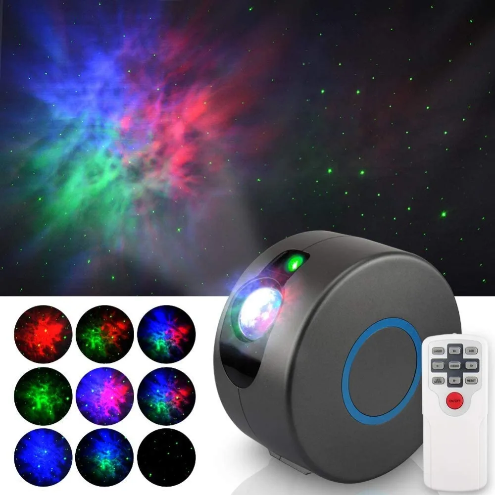 Aurora Projector Star Galaxy Laser Projector Starry Stage Lighting Effect Bedrooms Kids Room Party Nights Holiday Wedding Lights