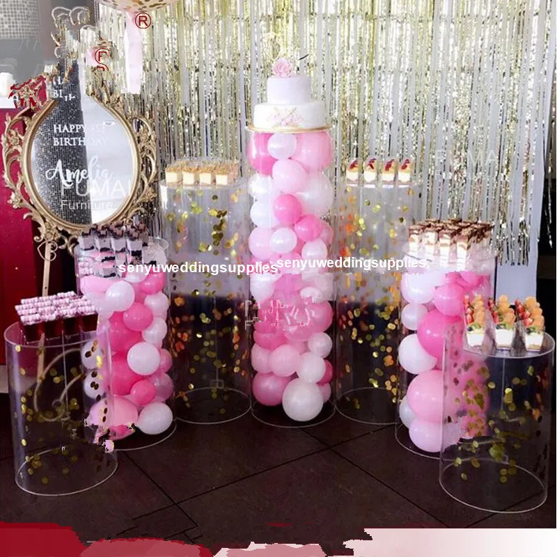 5pcs clear Acrylic backdrop Balloon arch Stand  Balloon stand  Holder Base Party Display Racks   1890