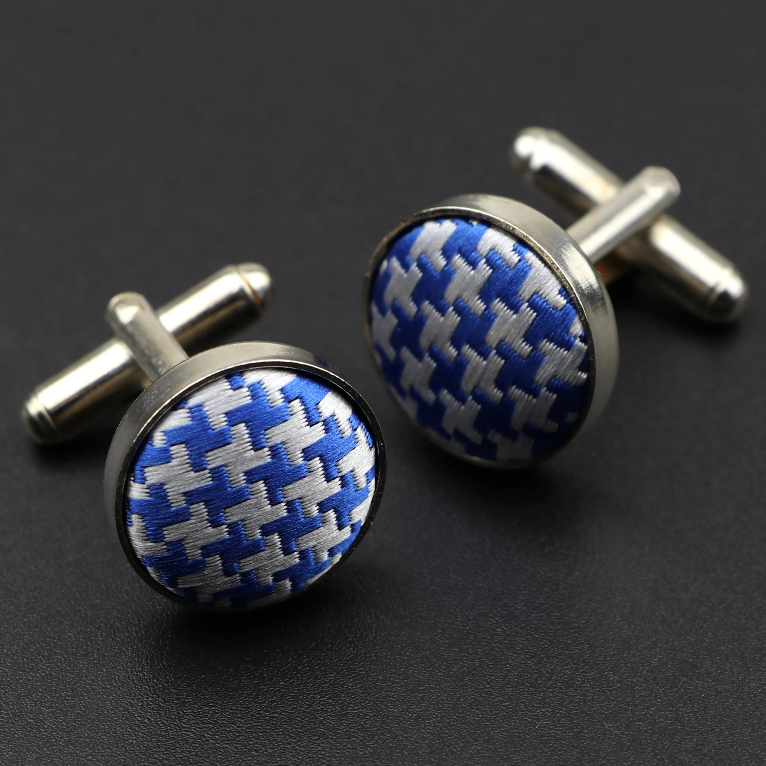 Mens Round Braided Jewelry Fashion Shirt Cufflinks For Business Wedding Party Suit Stripe Dot Cuff Link Men Accessories Gift