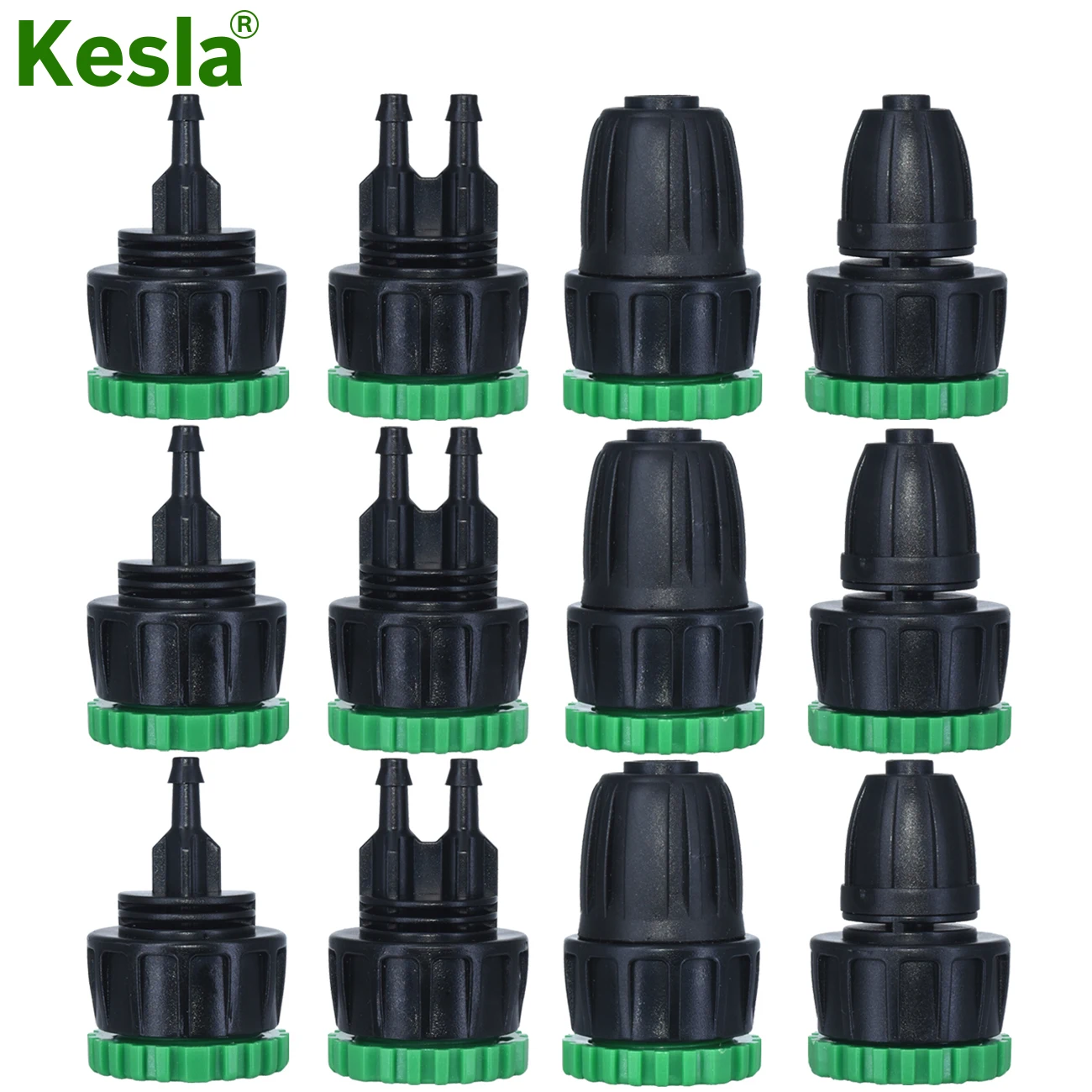 KESLA 3X Garten Tippen Adapter Splitter Schlauch Anschlüsse Female 1/2 \