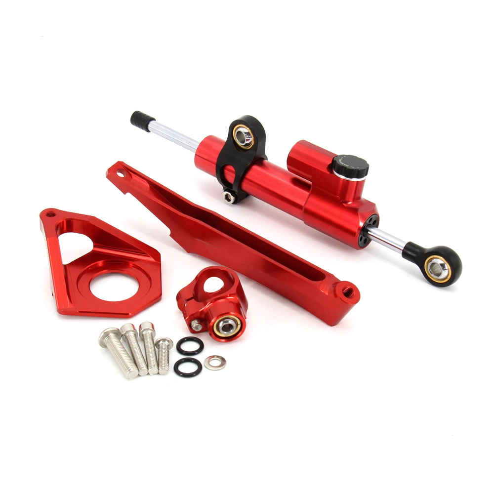 Voor YAMAHA YZF R6 YZF600 2003 2004 2005 Motorfiets Hoge kwaliteit koolstofvezel CNC Stuurdemper Stabilizer Beugel Volledige