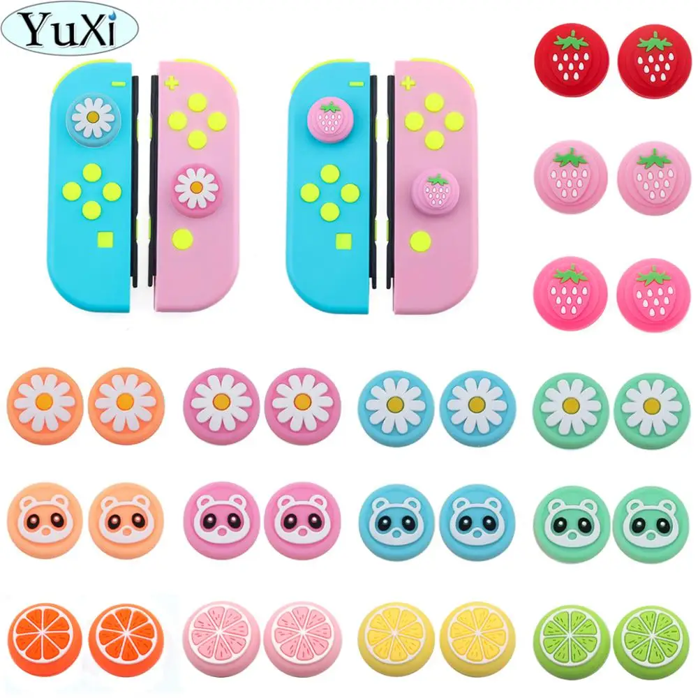 

YuXi Gaming Rubber Thumb stick Grip Cover for Nintend Switch Lite Joycon Controllers Button Stick,Switch Analog Joy Con Joystick