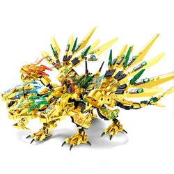 Nova série 4in1 dourado escuro morcego pterodactyl dragão temporada 15 blocos de construção clássico modelo define tijolos kits crianças