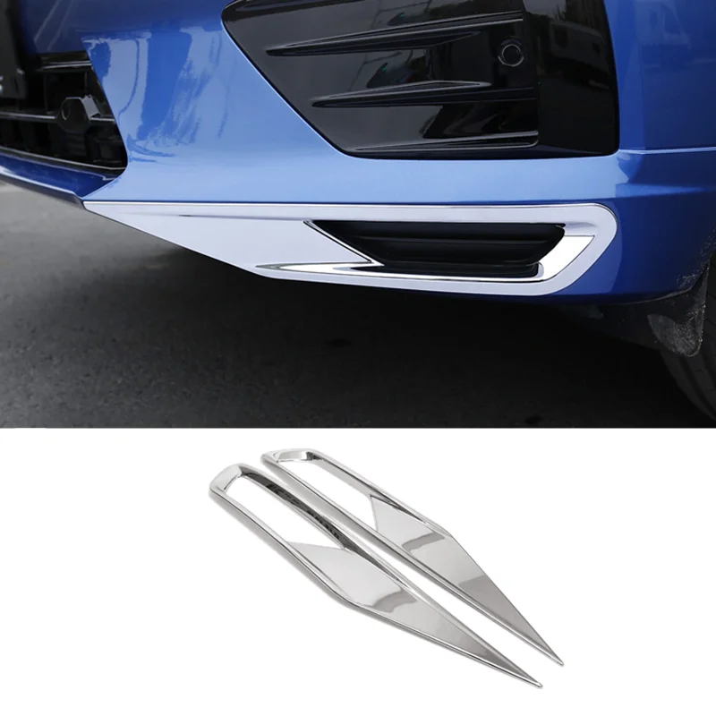 

For Volvo XC60 2018 2019 ABS Chrome Car front fog lamp Light decoration strip Cover Trim auto car styling Accessories 2pcs