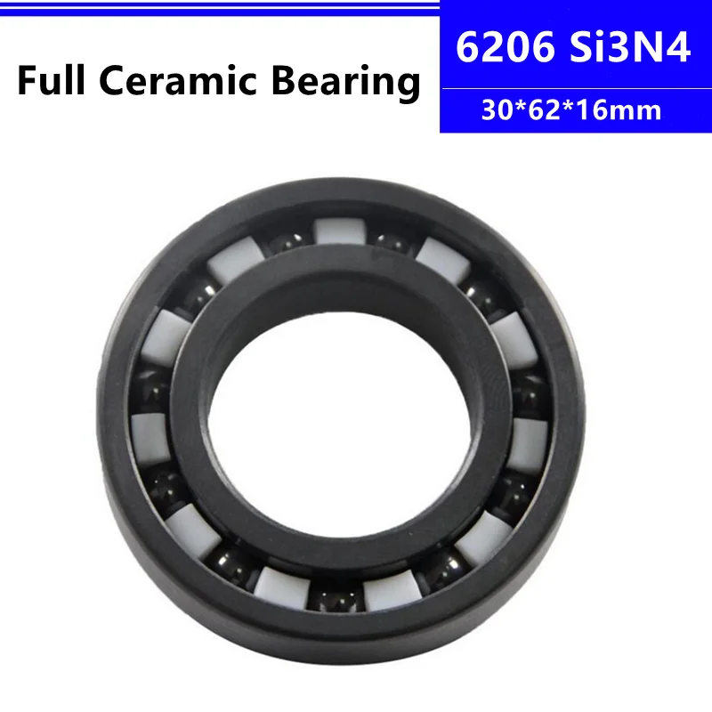 

Si3N4 Ceramic bearing 6206 30*62*16mm silicon nitride full Ceramic deep groove ball bearings 30x62x16mm