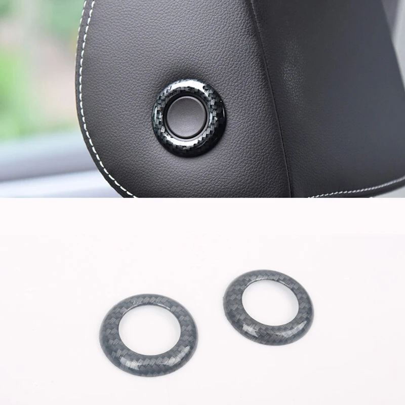 

ABS Carbon Fiber Style Car Front Head Pillow Adjustment Cover Trim For Golf 7 MK7 2016 2017 2018 Accessories Car Styling