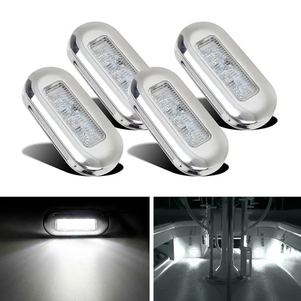 4PCS 12V Marine Boat Transom LED Stern Light Marine Courtesy Indicator Turn Signal Lighting Tail Lamp Yacht Accessory Taillights