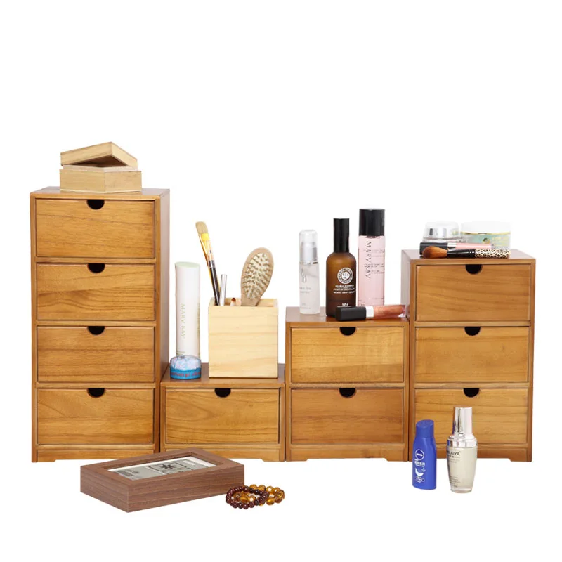 Boîte de rangement de bureau en bois de style rétro, bijoux cosmétiques MELDebris, étui créatif de bureau, cadeau pour la maison, livraison gratuite