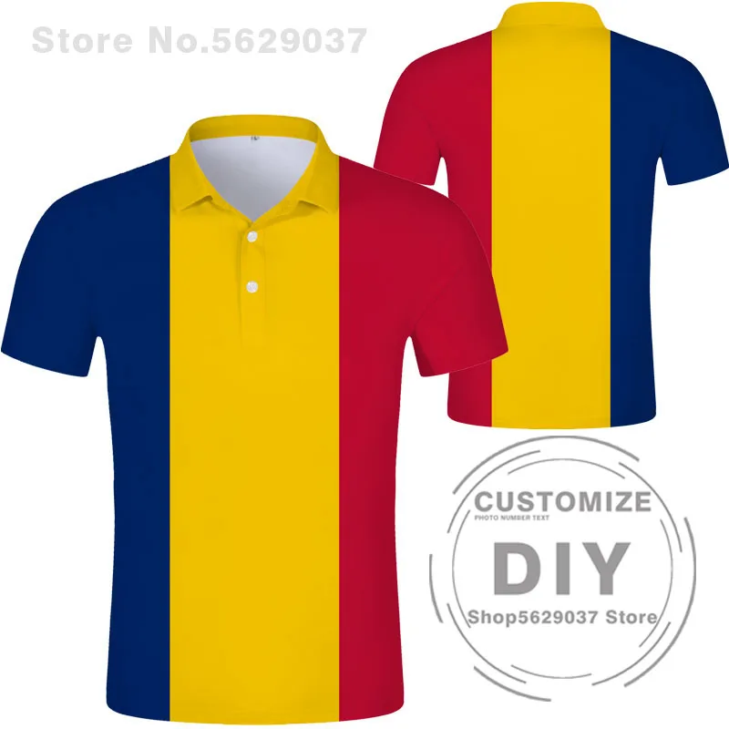 Chad Polo Shirt Free Custom Diy Name Tcd Country Polo Shirt Nation Flag Td Arabic Chadian Tchad French Arab Print Photo Clothes