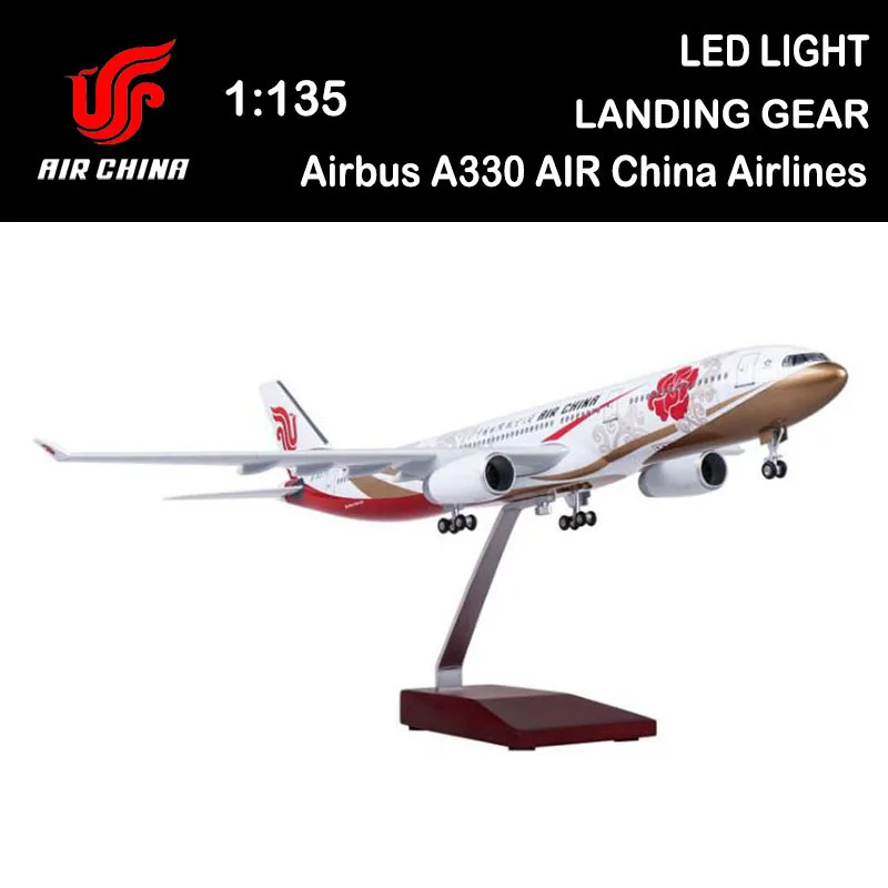 

47CM 1:135 A330 Model AIR China Airlines Airway Lights Aircraft Plane Boys Kid Toy Collection Adult Airliner Gift Display