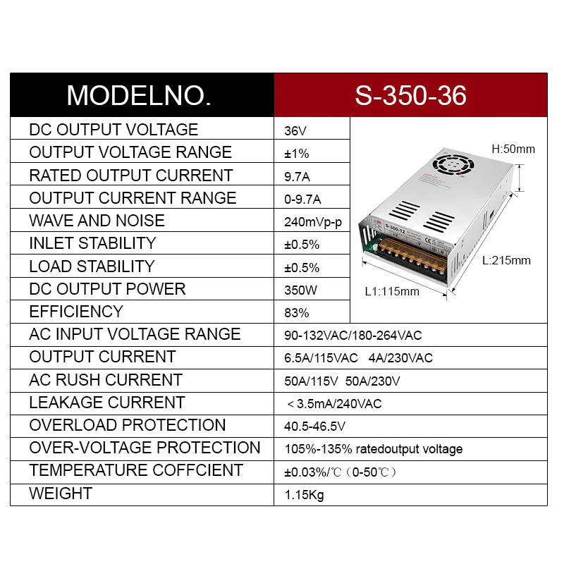 Imagem -04 - Sistema de Loop Fechado: Loop Fechado Motor dc Mais Cabo 3m com Híbrido Servo Driver Hbs57h & Fonte de Alimentação 2kit 3kit 4kit Nema23