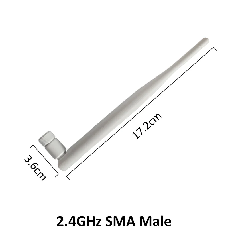 GRANDWISDOM 10pcs 2.4G antenna 5dbi sma male wlan wifi 2.4ghz antene IPX ipex 1 SMA female pigtail Extension Cable iot antena