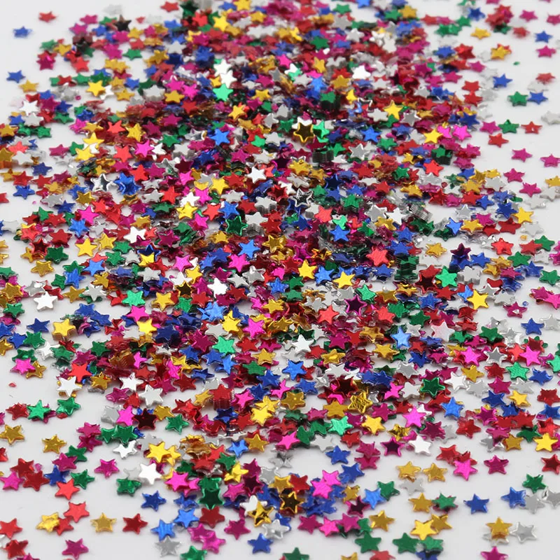 4mm Mini Star Glitter Sequins Nail Art Sequin Manual Five-point Paillettes PVC Loose Paillette Manicure Nail Sticker 10g