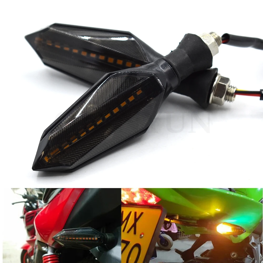 

Motorcycle Signal lights 12V LED Turn Signal Flasher Warning lamp For Yamaha FZ1 FAZER FZ6 FZ6R FZ8 XJ6 MT-07 MT-09 FZ9 FZ-09