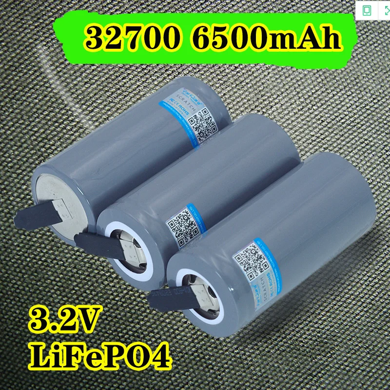 

1-10PCS 32700 LiFePO4 3.2V 6500mah 33A 55A welded strips Nickel Sheets For screwdriver battery Electric Bicycle powered