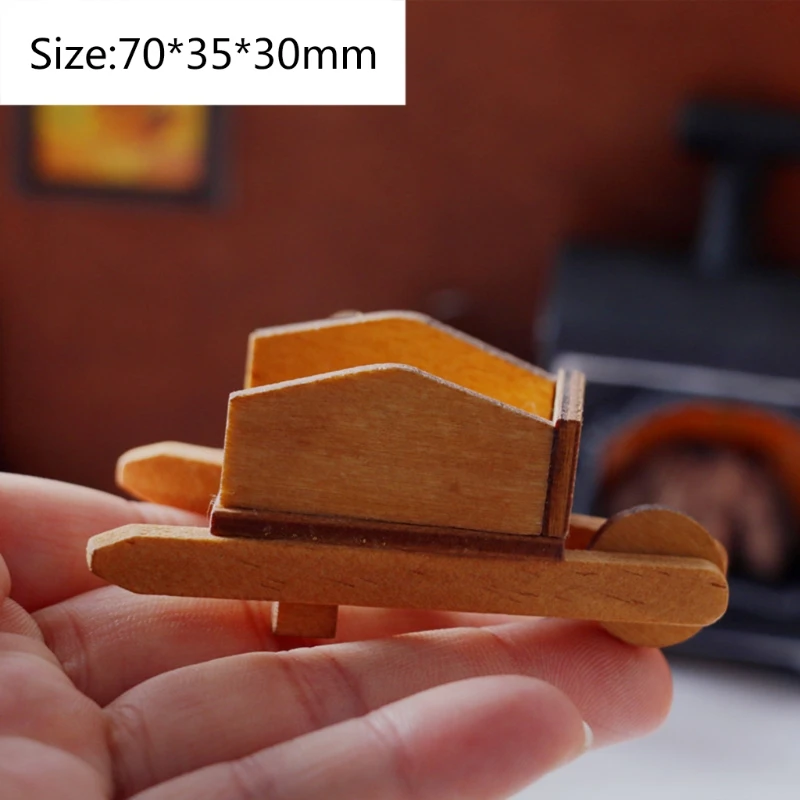 G32A 1:12 Dollhouse Miniature Room Furniture Hoe/Straw Bales/Firewood/Rubber Shoes/Carts/Fireplaces Model Decoration Accessories