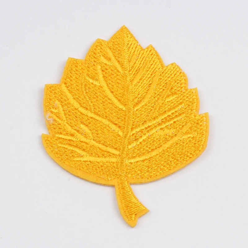 10pcs/lot Embroidered Maple Patch Cartoon Leaf Stickers Iron On Sew On Clothing Appliques DIY Patchwork Crafts Garments Badge image 3