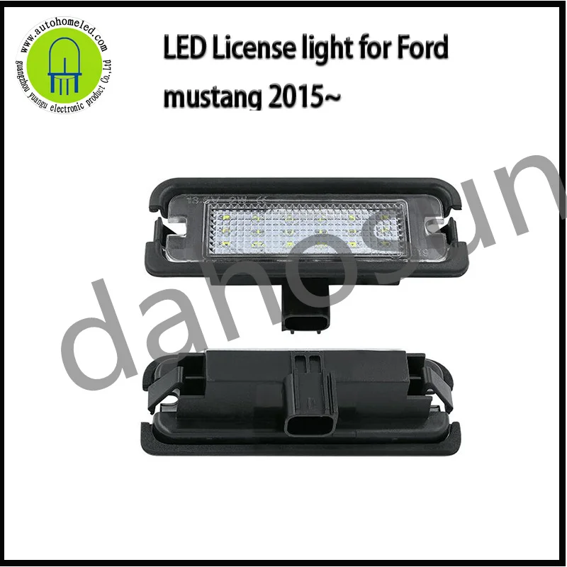 

2Pcs Dahosun White LED License Light For Ford Mustang 2015- Error Free Number Plate Lamp