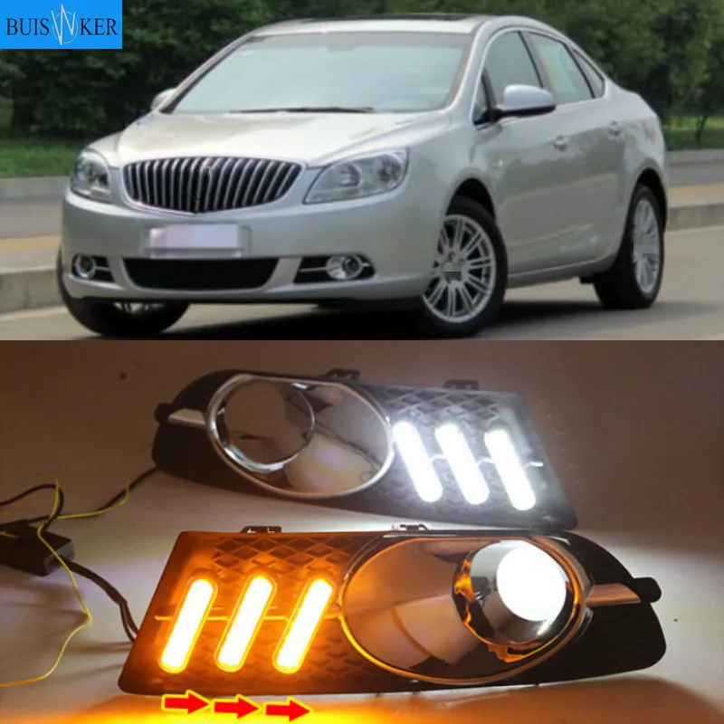 2PCS  LED Daytime Light Running Light DRL Front Fog Lamp Day Light For Buick Excelle GT 2010-2013 Auto