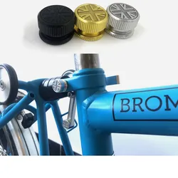 Folding bicycle seat tube clamp shock absorber universal nut laser engraving for brompton bike gold silver black