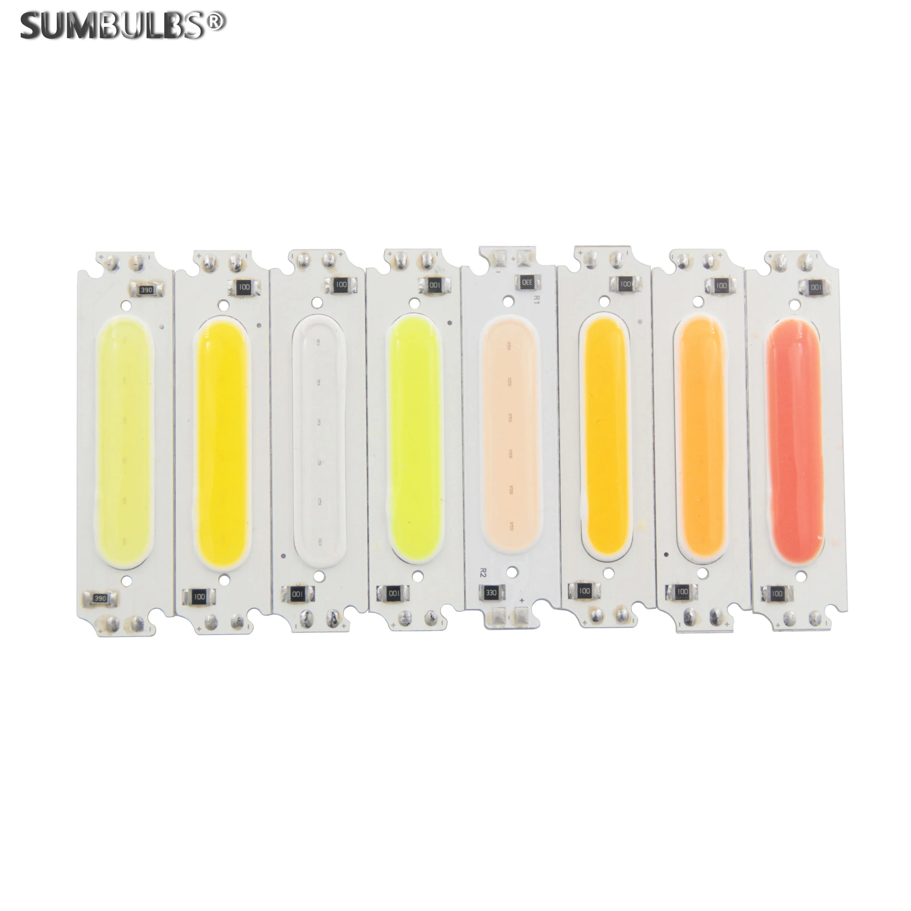 DC 12V 60*15mm COB LED Bar 2W Diode Lighting Strip Red Blue Pink Green Yellow White Color for DIY Lamp