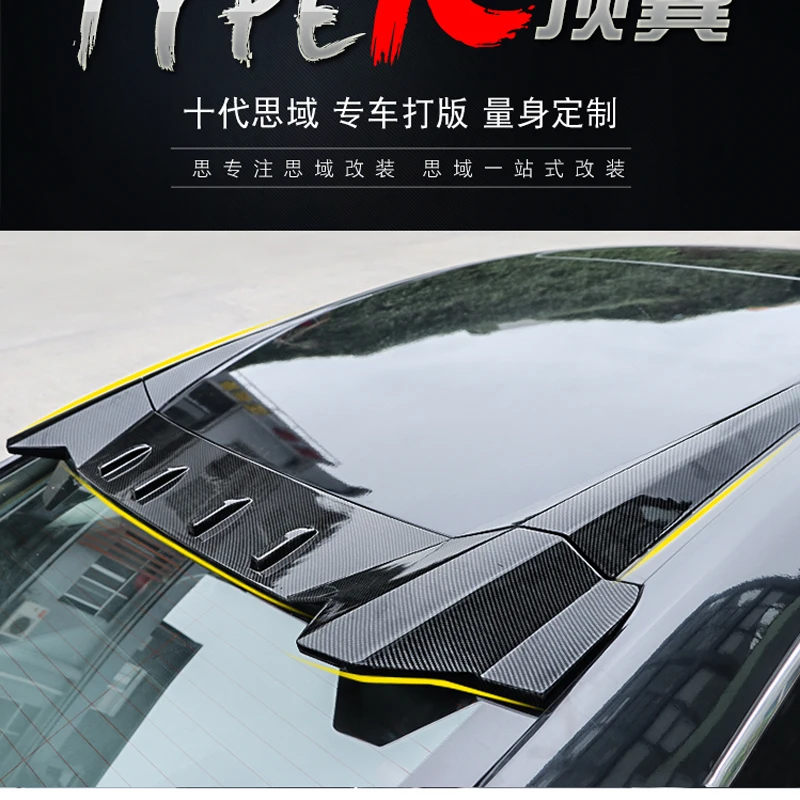 Задний спойлер на крышу, высококачественный сплиттер, диффузор, спойлер на багажник, спортивный спойлер для Honda Civic 10-го поколения 2016 2017 2018 2019 2020