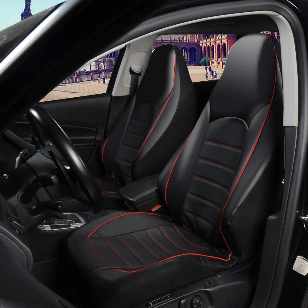 AUTOYOUTH PU Leder Vordere Auto Sitzbezüge Hohe Eimer Auto Sitz Abdeckung Blau Auto Innen Für 308CC Für FOCUS III Für GOLF VII – Detail 1