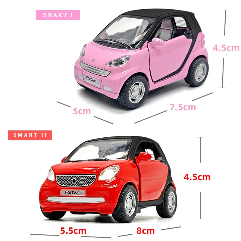 Toy Vehicles Diecast Model Cars-Toy For Children Metal Cars For Brithday Decoration Smart Fortwo