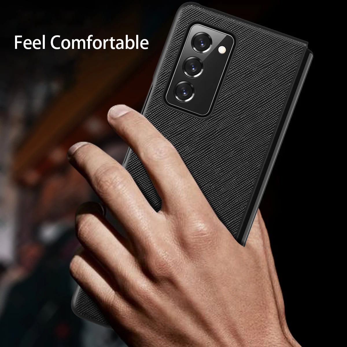 Leather Flip Foldable Case for Samsung Galaxy Z Fold 2 Cover Cases SM F916B SM F916N W21 Z Fold 2 5G Full Protection Phone Shell