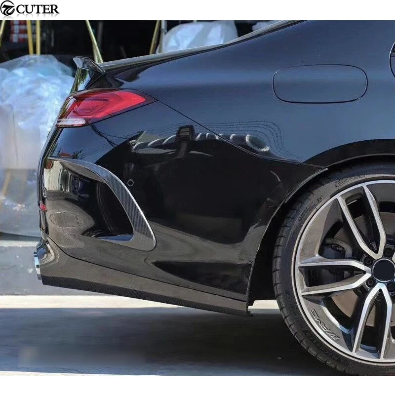 W257 Cls300 Cls53 Amg نمط خلفي من ألياف الكربون الجانب الحاجز فتحات الهواء حاجز الكسوة لبنز Cls300 Cls53 طقم هيكل السيارة 2019