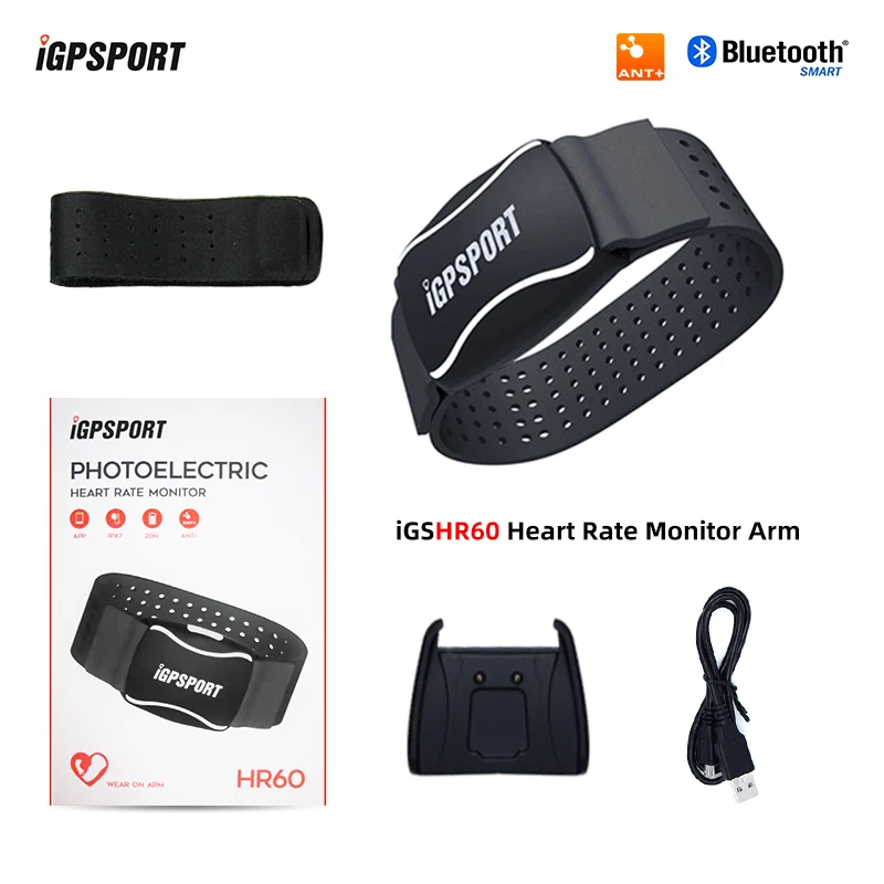 IGPSPORT HR60 Heart Rate Armband Wireless ANT+ Arm Band Bluetooth 4.0 Heart Monitor Waterproof IPX7 For BIKE GPS Outdoor Sport